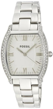 Fossil Wallace Silver Dial Silver Steel Strap Watch for Women - ES3174