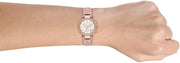 Michael Kors Parker Chronograph White Dial Pink Leather Strap Watch For Women - MK6935