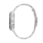 Guess Axle Multifunction Black Dial Silver Steel Strap Watch For Men - GW0488G1