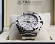 Tag Heuer Aquaracer White Dial Silver Steel Strap Watch for Men - CAY1111.BA0927
