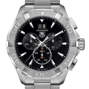 Tag Heuer Aquaracer Chronograph Black Dial Silver Steel Strap Watch for Men - CAY1110.BA0927
