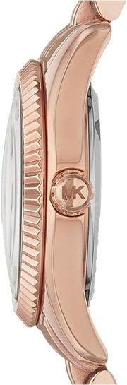 Michael Kors Lexington Quartz White Dial Rose Gold Steel Strap Watch For Women - MK3230