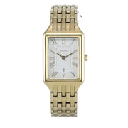 Fossil Raquel Three Hand Date White Dial Gold Steel Strap Watch For Women - ES5220
