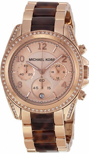 Michael Kors Blair Rose Gold Dial Two Tone Steel Strap Watch For Women - MK5859