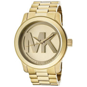 Michael Kors Runway Gold Dial Gold Steel Strap Watch for Women - MK5473