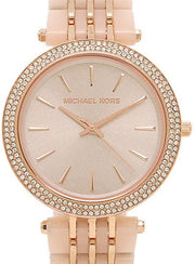 Michael Kors Darci Rose Gold Dial Two Tone Steel Strap Watch for Women - MK4327