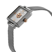 Coach Cass White Dial Silver Mesh Bracelet Watch for Women - 14503697
