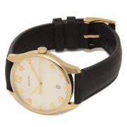 Gucci G-Timeless Mother of Pearl Dial Black Leather Strap Watch For Women - YA126589