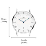 Daniel Wellington Dapper Somerset White Dial Blue Leather Strap Watch For Men - DW00100192