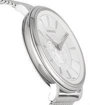 Versace V-Circle Silver Dial Silver Mesh Bracelet Watch for Men - VBQ060017