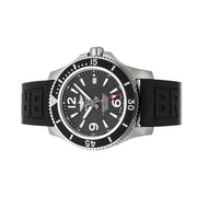 Breitling Superocean II 44mm Black Dial Black Rubber Strap Watch for Men - A17367D71B1S2