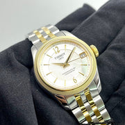 Tissot Ballade Powermatic 80 Mother of Pearl Silver Dial Two Tone Steel Strap Watch For Women - T108.208.22.117.00