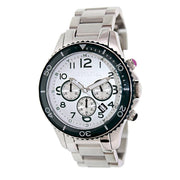 Marc Jacobs Rock Chronograph Silver Dial Silver Steel Strap Watch for Men - MBM5029