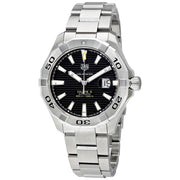 Tag Heuer Aquaracer Automatic Black Dial Silver Steel Strap Watch for Men - WAY2010.BA0927