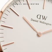 Daniel Wellington Classic South Hampton White Dial Two Tone Nylon Strap Watch For Women - DW00100034