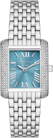 Michael Kors Emery Analog Three Hand Blue Dial Silver Steel Strap Watch for Women - MK4829