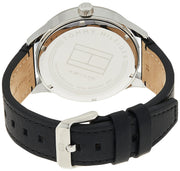 Tommy Hilfiger Spencer Skeleton Black Dial Black Leather Strap Watch for Men - 1791641