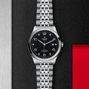 Tudor 1926 Automatic Diamonds Black Dial Silver Steel Strap Watch for Men - M91650-0004