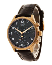 Tissot Chrono XL Black Dial Brown Leather Strap Watch For Men - T116.617.36.057.01