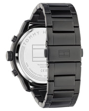 Tommy Hilfiger Blaze Chronograph Black Dial Black Steel Strap Watch For Men - 1792030