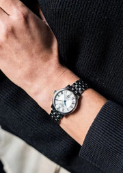 Tissot T Classic Carson Premium Automatic Lady Silver Dial Silver Steel Strap Watch for Women - T122.207.11.033.00