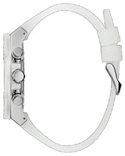 Guess Poseidon Chronograph Rainbow Dial White Silicone Strap Watch For Men - GW0425G4