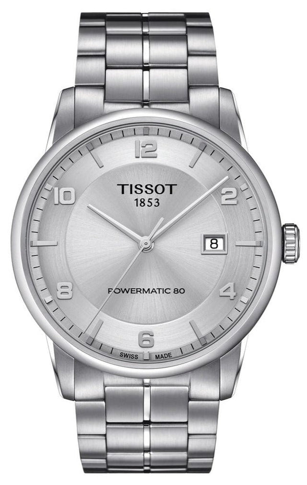 Tissot Luxury Powermatic 80 Silver Dial Silver Steel Strap Watch For Men - T086.407.11.031.00