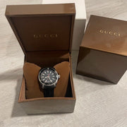 Gucci Dive Quartz Black Dial Black Rubber Strap Watch For Men - YA136303