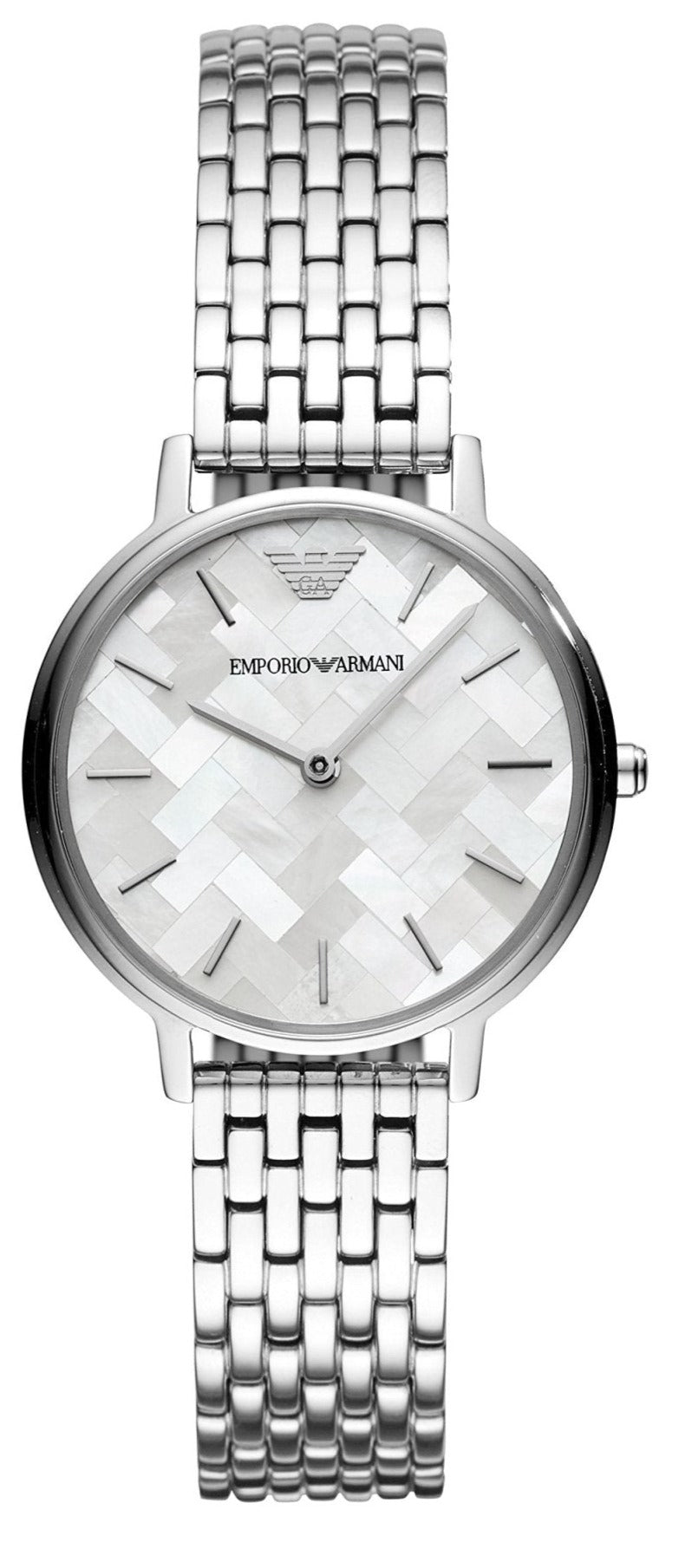 Emporio Armani Mother of Pearl Dial Silver Steel Strap Watch For Women - AR11112