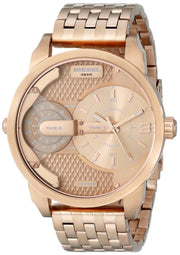 Diesel Mini Daddy Rose Gold Dial Rose Gold Steel Strap Watch For Men - DZ7318