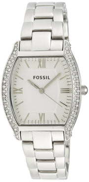 Fossil Wallace Silver Dial Silver Steel Strap Watch for Women - ES3174