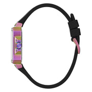 Guess Libra Black Dial Black Silicone Strap Watch For Women - GW0618L3