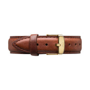 Daniel Wellington Classy St Mawes White Dial Brown Leather Strap Watch For Women - DW00100067