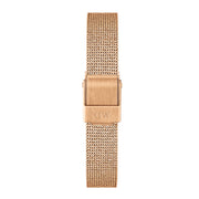 Daniel Wellington Quadro Melrose White Dial Gold Mesh Strap Watch For Women - DW00100431