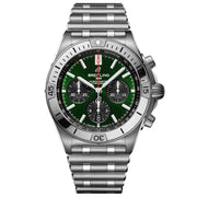 Breitling Chronomat B01 42mm Green Dial Silver Steel Strap Watch for Men - AB01343A1L1A1