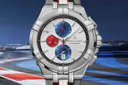 Maurice Lacroix Aikon Chronograph Special Edition Mahindra Racing Silver Dial Grey Rubber Strap Watch for Men - AI1018-TT031-130-2