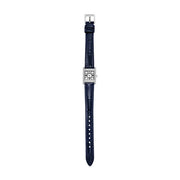 Emporio Armani Genni White Dial Blue Leather Strap Watch for Women - AR11718