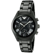 Emporio Armani Black Ceramic Dial Ceramic Strap Watch For Women - AR1401