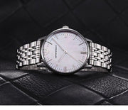 Emporio Armani Classic Quartz Mother of Pearl Dial Silver Steel Strap Watch For Women - AR1602