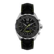 Tag Heuer Formula 1 Aston Martin Black Dial Black Leather Strap Watch for Men - CAZ101P.FC8245