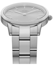 Daniel Wellington Iconic Link Unitone Silver Dial Silver Steel Strap Watch For Women - DW00100402