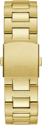Guess Equity Multifunction Black Dial Gold Steel Strap Watch For Men - GW0703G5