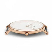 Daniel Wellington Classy Winchester White Dial Two Tone NATO Strap Watch For Women - DW00100077