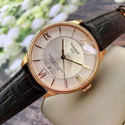 Tissot Chemin Des Tourelles Powermatic 80 Silver Dial Brown Leather Strap Watch For Men - T099.407.36.038.00