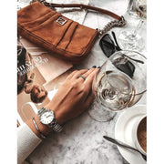 Daniel Wellington Iconic Link White Dial Silver Steel Strap Watch For Women - DW00100205