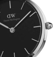 Daniel Wellington Classic Petite Bristol Black Dial Brown Leather Strap Watch For Women - DW00100233