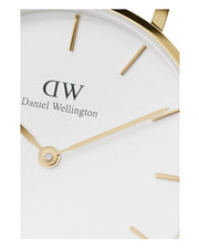 Daniel Wellington Classic Petite White Dial Gold Mesh Bracelet Watch For Women - DW00100348