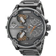 Diesel Mr Daddy 2.0 Chronograph Grey Dial Grey Steel Strap Watch For Men - DZ7315
