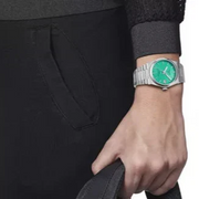 Tissot PRX Powermatic 80 Light Green Dial Silver Steel Strap Watch for Men - T137.207.11.091.01