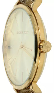 Michael Kors Addyson Quartz Gold Dial Gold Leather Strap Watch for Women - MK2952